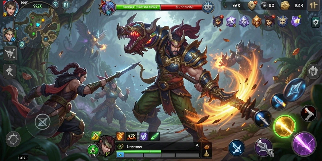 Gameplay seru di 99ZK dengan karakter bertarung memukau.