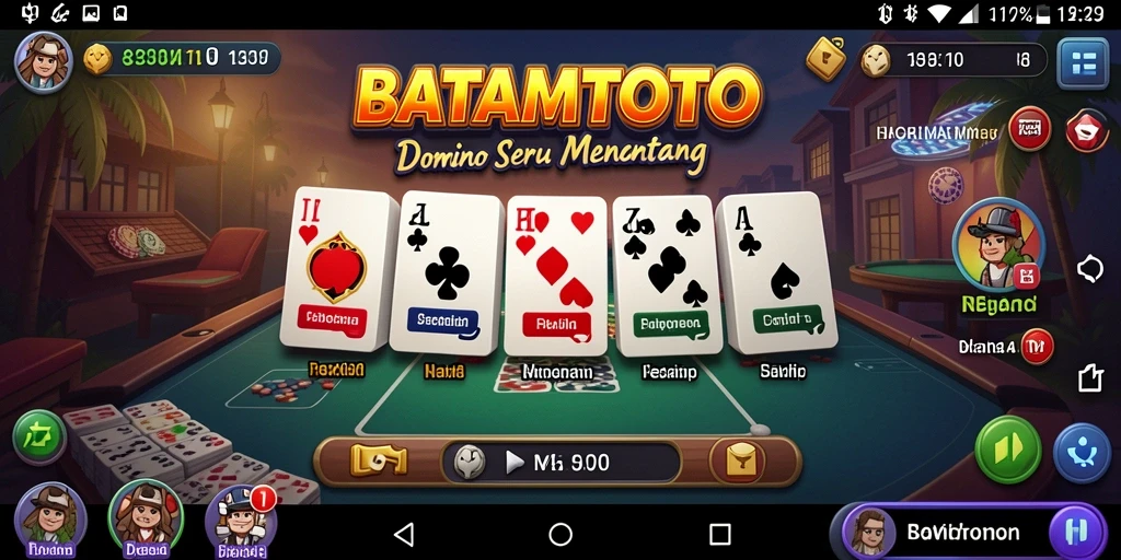 Tangkapan layar <strong>BATAMTOTO</strong> menampilkan gameplay penuh aksi dan strategi Domino.