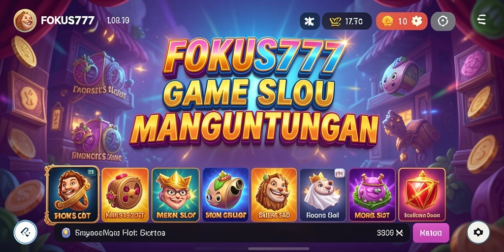 Screenshot gameplay FOKUS777 menampilkan suasana permainan Slot yang mengasyikkan.