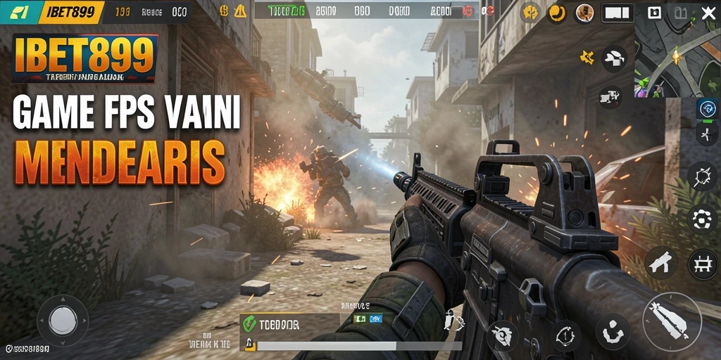 Screenshot gameplay IBET899 menampilkan aksi tembak-menembak yang intens.