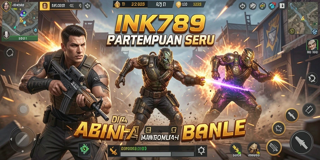 Tampilan gameplay seru dari INK789 dengan strategi pertempuran intens.