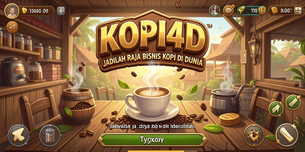 Screenshot KOPI4D menampilkan manajemen kedai kopi yang menarik.
