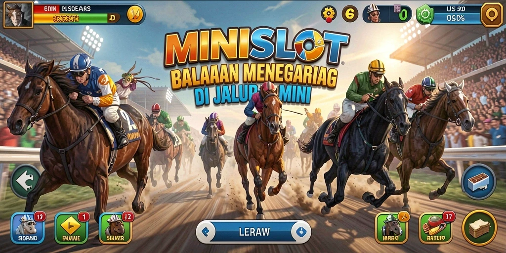 Screenshot gameplay Racing MINISLOT menunjukkan aksi seru di lintasan mini.