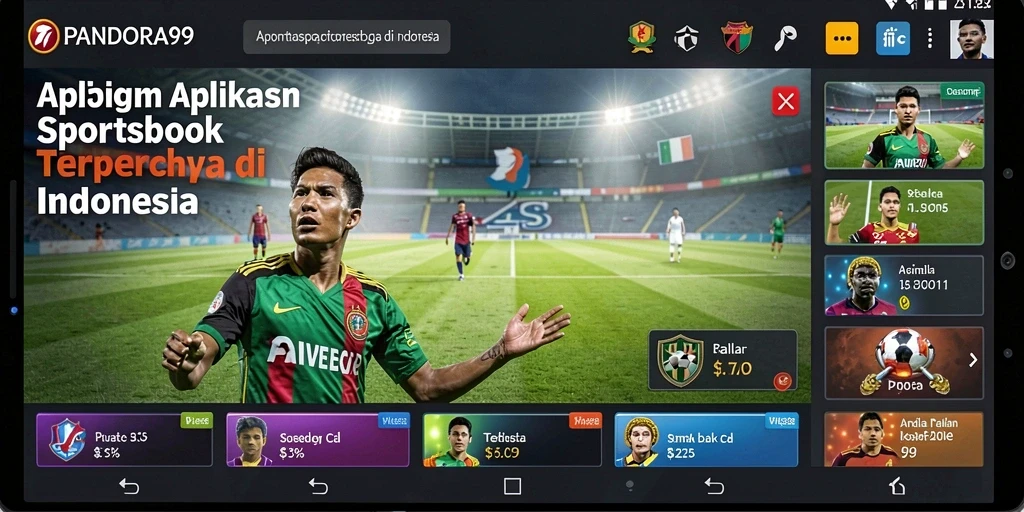 Tampilan utama PANDORA99 menampilkan antarmuka taruhan olahraga yang modern.