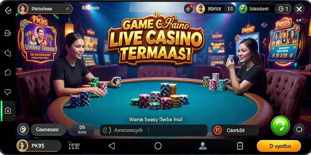 Tampilan gameplay PK95 yang menarik dan interaktif saat bermain Live Casino.