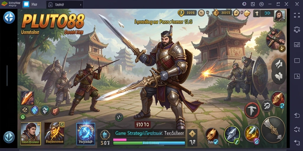 Tampilan gameplay menarik dari PLUTO88 dengan aksi pertempuran seru.
