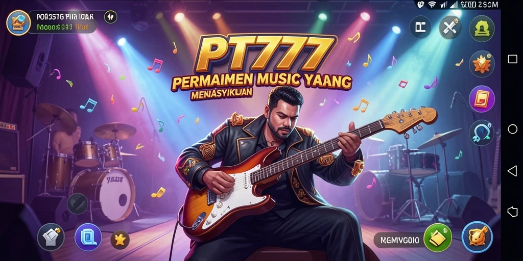 Screenshot gameplay PT777 menampilkan pemain mengikuti irama musik.