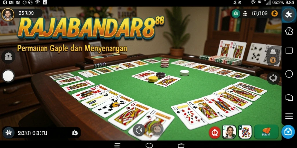 Tampilan gameplay seru dari RAJABANDAR88 saat bermain Gaple.