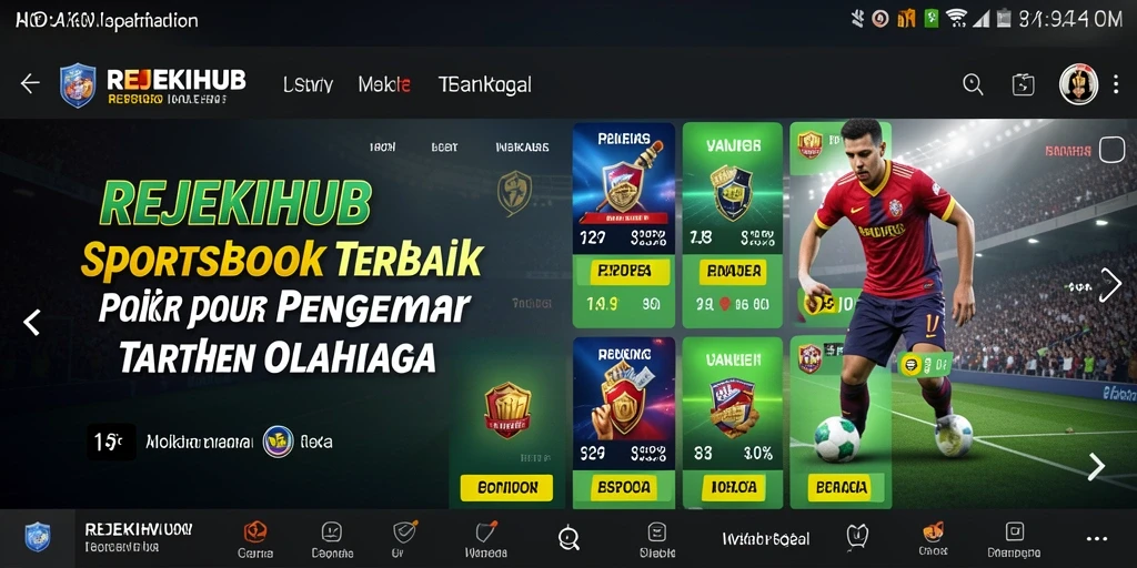 Tampilan antarmuka REJEKIHUB saat taruhan olahraga berlangsung.