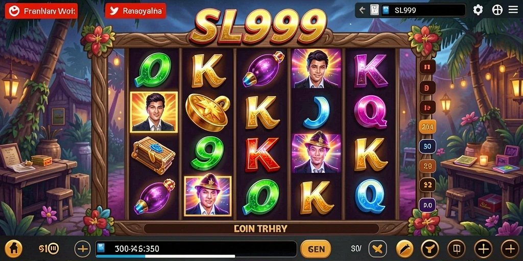 Tampilan gameplay menarik dari SL999 dengan slot yang penuh warna.